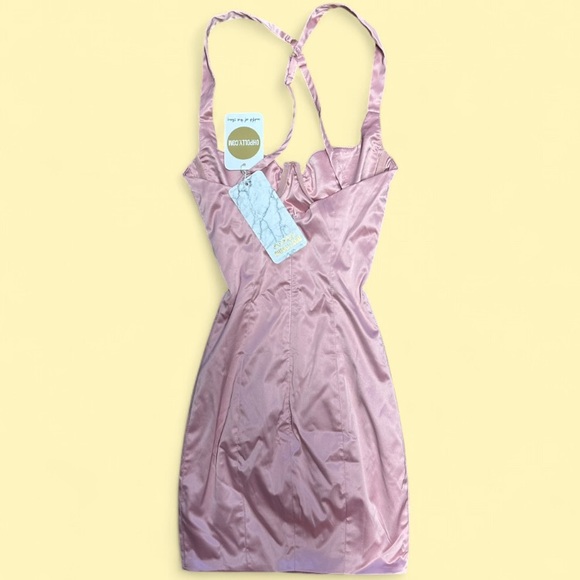 NWT Oh Polly Satin Mini Dress - Picture 2 of 6